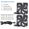 GDSTIME Dual Speed Control USB Fan 120mm, 2 Pack 120x120x25mm