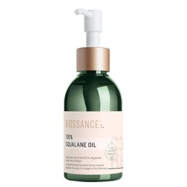 BIOSSANCE Aceite de escualano 100% – Aceite facial y corporal sostenible y vegano – Hidratante hidratante de rápida absorción – Ideal para piel grasa, cara, cabello – Squalano orgánico derivado de caña de azúcar, 3.3 onzas