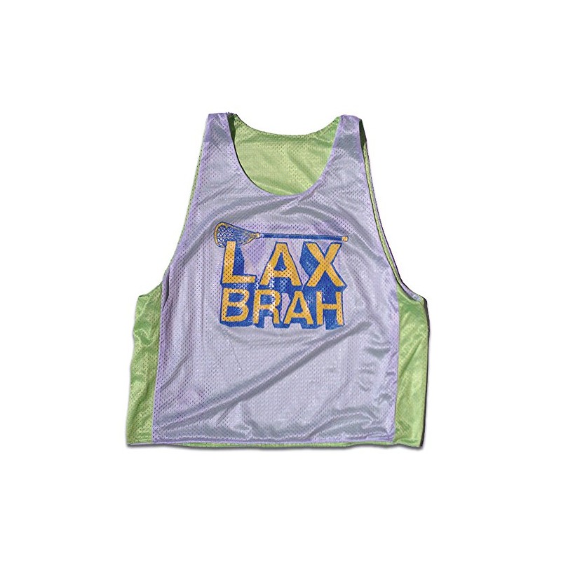 Lax Brah Lacrosse Pinnie, Green & Blue, Medium