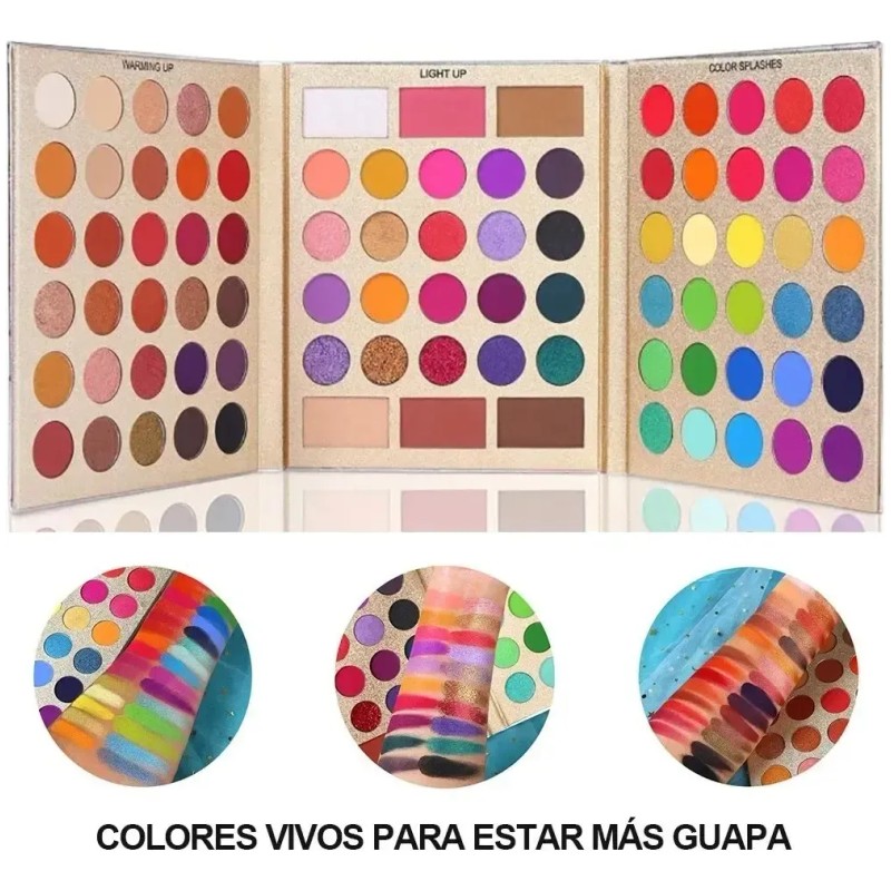 Paleta De Sombras Ojos Brillante Profesional Kit 86 Colores