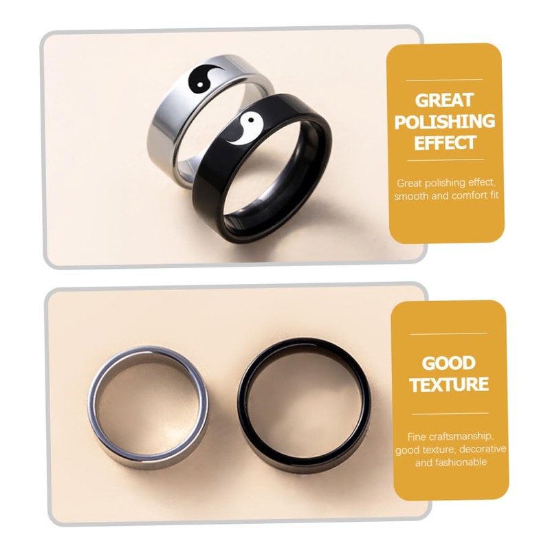TEHAUX 3sets Ring Set Couples Matching Rings for Him and