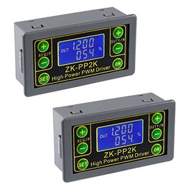 2pcs PWM Pulse Signal Generator ZK-PP2K, Function Signal Generator, Cycle Delay Drive Module 3.3-30V 8A Dual Mode High Power PWM Dimming Motor Speed Controller, LCD Pulse Frequency Generator