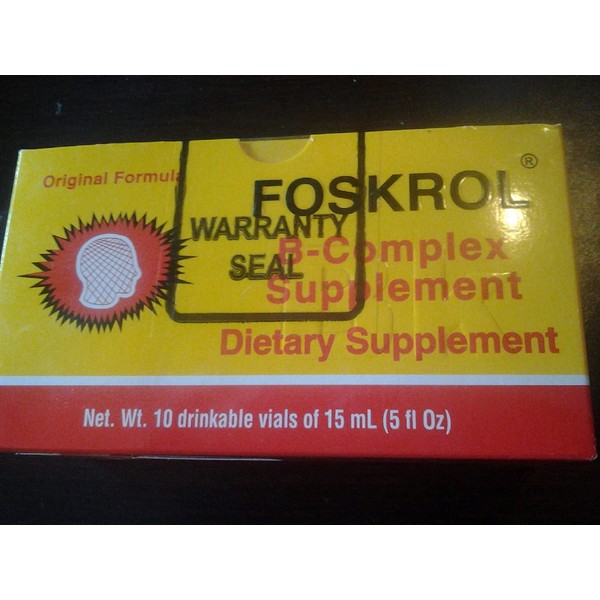 Foskrol Vitamins for Brain and Nerves 10 Ampoules 0f 15ml by biokemical