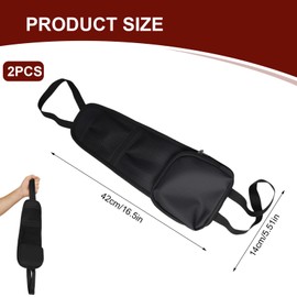 tiyiyok 2 Stück Autositz Seitenorganisator, Faltbare Autositz Organizer Seite, Faltbare Auto Aufbewahrungstasche Netztaschen mit Mehreren Taschen, für LKW, Van, SUV, 42cm x 14cm