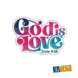 Custom Hand Made God Is Love Sticker | John 4:16 | Bible Verse | Religious Catholic Gift | BV212