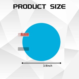 UZZH 4PCS Car Rearview Mirror Films, Waterproof Rainproof Anti Fog Glare Rear View Mirror Protective Stickers, HD Nano Coating Side Mirror Rain Guards for Car Windows, Rearview Mirrors (Round)