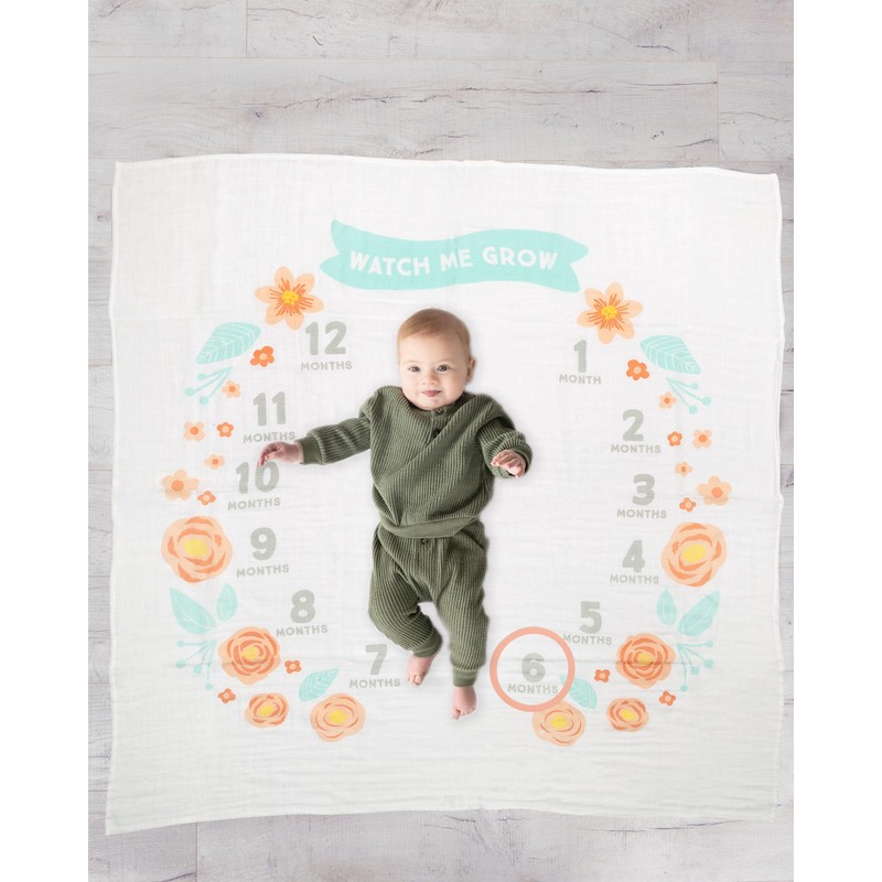 Pearhead Pearhead Watch Me Grow Monthly Milestone Photo Blanket Keepsake
