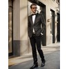 LiveZou Men's Floral Dinner Party Prom Wedding Stylish Tuxedo Suits
