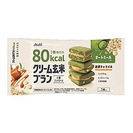 Asahi Group Food Cream Brown Rice Blan, 80 kcal, Matcha Caramel, 1.9 oz (54 g) x 6 Bags