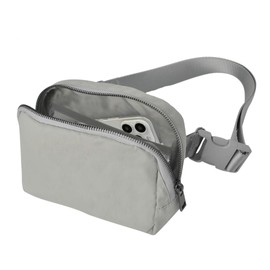 NGIL Mini Belt Bag for Women Crossbody Pack Workout Traveling Running Hiking Waist Bag with Adjustable Strap(Light Gray)
