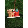 Christmas Tree Decoration Santa in Reindeer Sleigh 9.7 cm