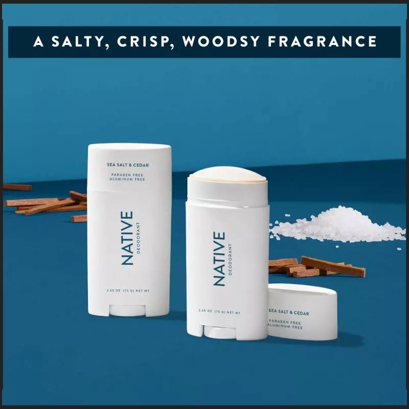 Native Sea Salt & Cedar Deodorant - Size: 0.35oz
