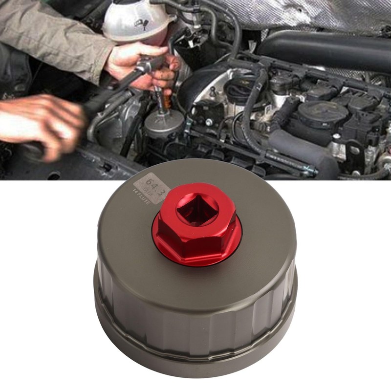 Oil Filter Removal Tool, Oil Filter Wrench 64.3mm 14 Flute