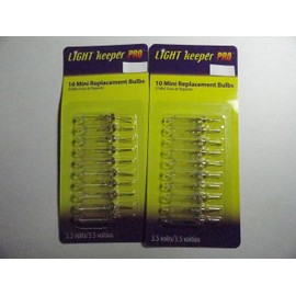 20 Mini Replacement Bulbs for Your Christmas Lights - 3.5 Volts - 2 Pack of 10 Bulbs