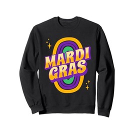Mardi Gras Carnival Beads New Orleans French Festival Parade Sweatshirt