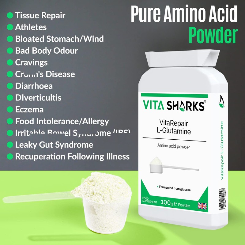 VitaRepair L-Glutamine The High Strength Targeted Release Vegan Amino Acid