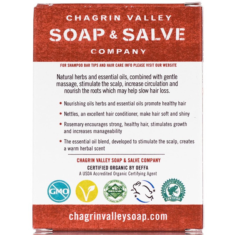 Organic Natural Shampoo Bar, Herb Garden, Chagrin Valley Soap &