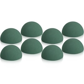 8 Pcs Half Ball Floral Dry Foam Green Floral Foam Round Foam Block Dry Foam Balls Large Flower Foam Craft Foam for Artificial Plant Bouquet Arrangement DIY Craft (3.54 x 1.77 Inches)