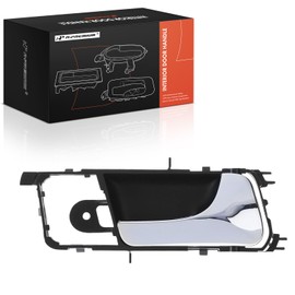 A-Premium Front Right Passenger Side Interior Door Handle Compatible with Suzuki Forenza 2004 2005 2006 2007 2008, Sedan, Black Housing with Chrome Lever, Replace# 96548064, 8310185Z10