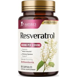 Resveratrol Supplement - 1800mg Per Serving Extra Strength Resveratrol Blend - Antioxidant Blend for Healthy Aging, Heart Health, Cellular Energy & Im