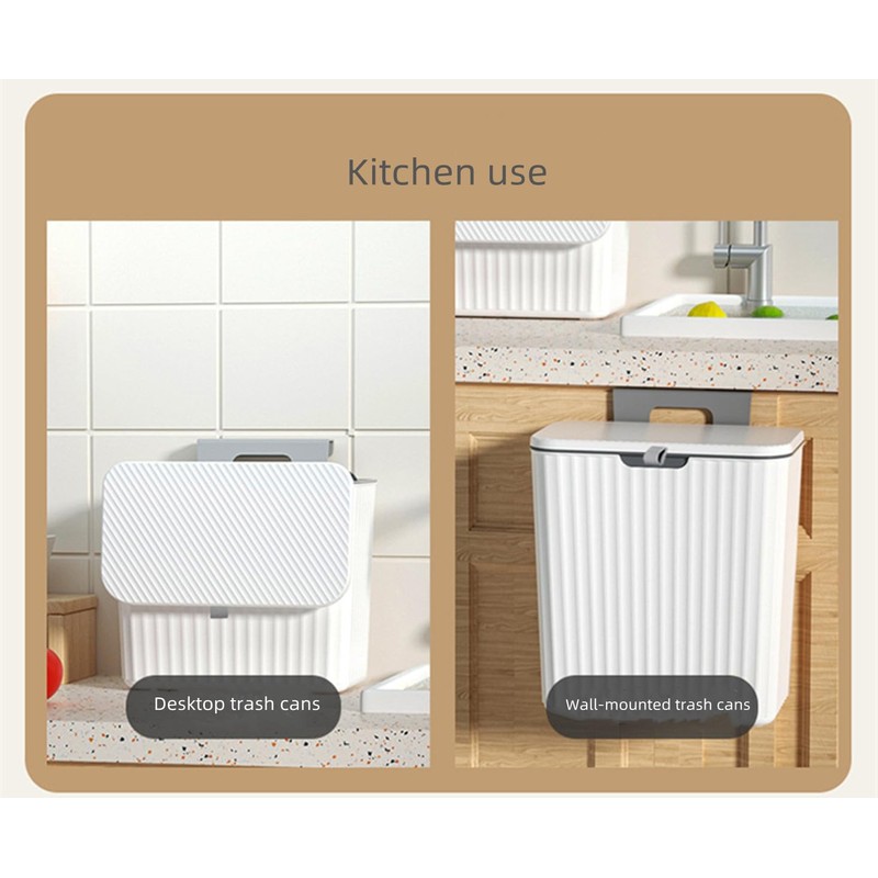 MMCCHB Multipurpose Trash Can with Lid Kitchen Cabinet Door Interior