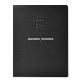 Clairefontaine - Ref 60315C - Crok'Book Portrait Staplebound Sketchbook - 17 x 22cm, 120gsm Paper, Acid Free, pH Neutral, 20 Black Sheets - Black Cover