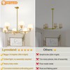 36" Gold Dining Room Chandelier (6-Light, 36-Inch), Adjustable Linear Chandelier