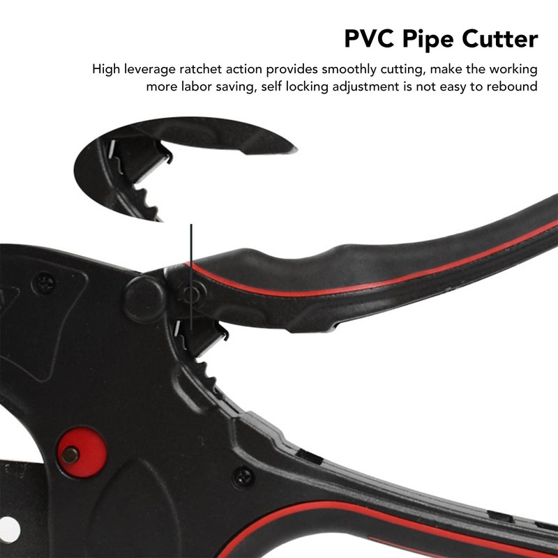 PVC Pipe Cutter Powerful Self-Locking Ratchet Function for Polyethylene (0-63)