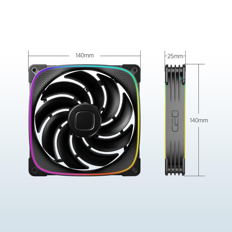 Geometric Future Squama 2503R Reverse Blade RGB PWM Fan -