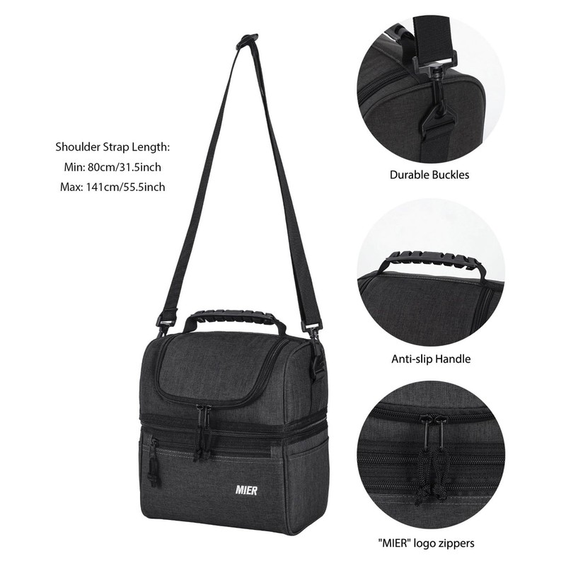 MIER Insulated Lunch Box Insulated Cool Tote Bag Lunch Kit
