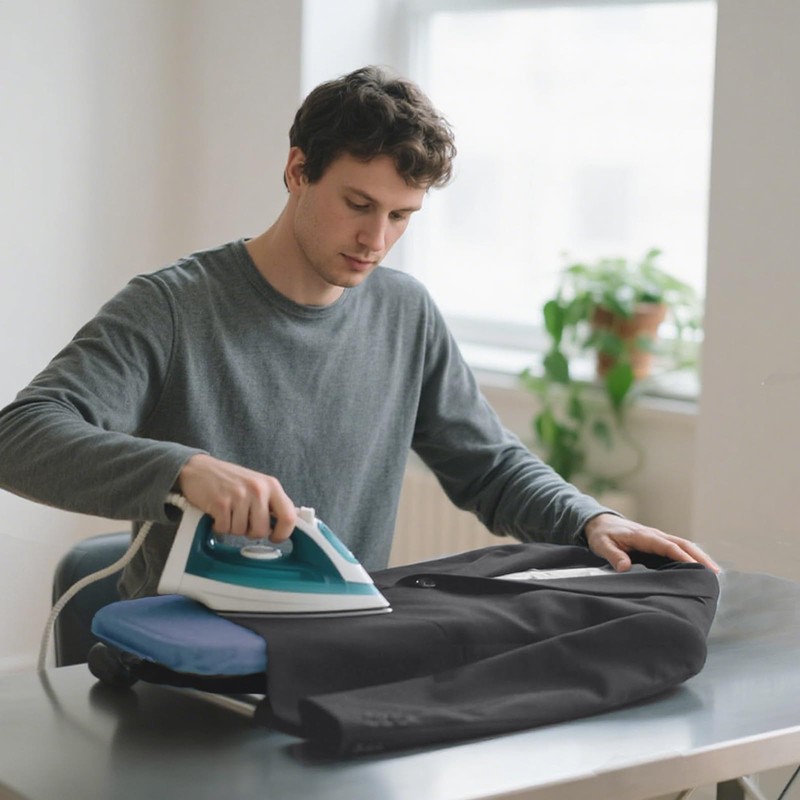Metal Foldable Iron Board with Iron Holder, RAINHOL Small Ironing