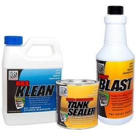 KBS Coatings 52000 Cycle Tank Sealer Kit, Complete Kit - Seals Up To 5 Gallon Tank, Lightly Pigmented Silver