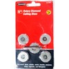 Rotary Diamond Cutting Discs with 1/8" Shank, 5 Pc.