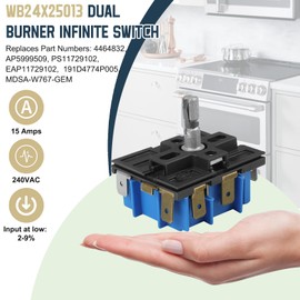 WB24X25013 Range Surface Element Control Switch Compatible with GE Electric Ranges JB6, JB7, JB8, JBS, JS6 PCB JS7 Series, Replace Parts for PS11729102, MDSA-W767-UNM, AP5999509, PS11729102, 4464832