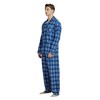 Amaxer Flannel Pyjamas Men's 100% Cotton Pyjamas with Button Placket
