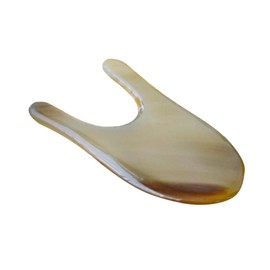 IWOWHERO Natural Horn Neck Massager Guasha Massage Tools Face Roller for Eye Neck