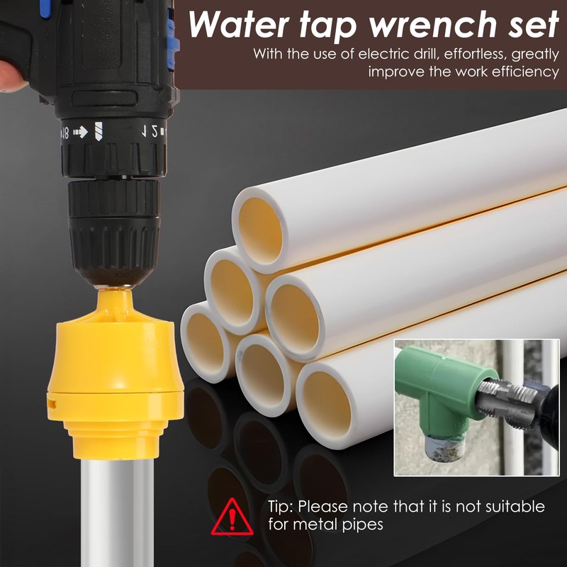 PVC Thread Maker Tool for Electric Drill, Pipe Threader Kit