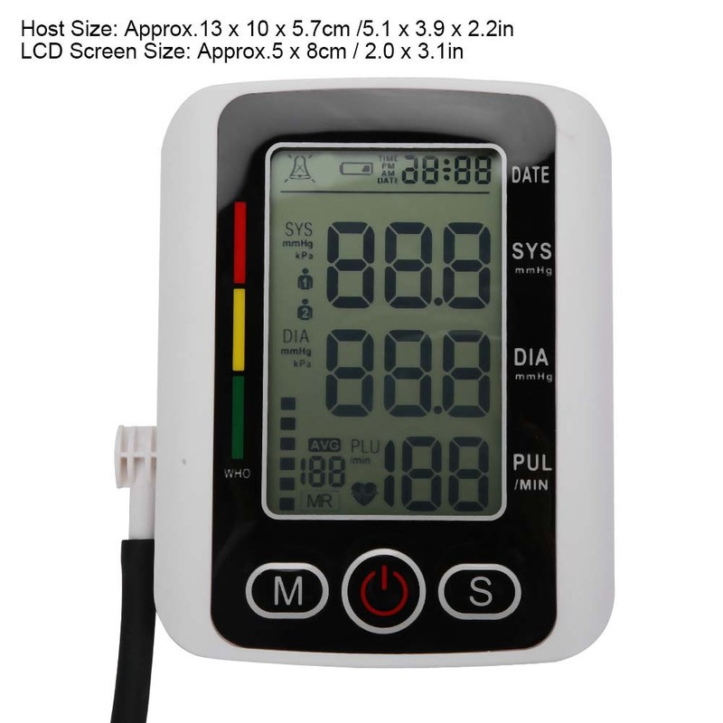 Electric Blood Pressure Monitor Digital Arm Sphygmomanometer With Voice Function