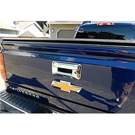 GHXSport Chrome Tailgate Door Handle Cover with Keyhole and Camera Hole for 2014-2018 Chevy Silverado/GMC Sierra 1500 2500HD 3500HD XHG-1203
