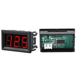 Digital Voltmeter, 0.56" 3 Wire Digital LED Voltmeter Voltage Meter Panel with Reverse Protection DC 0-100V Red Blue Green Yellow 4.8×2.9×1.9 CM(Red)