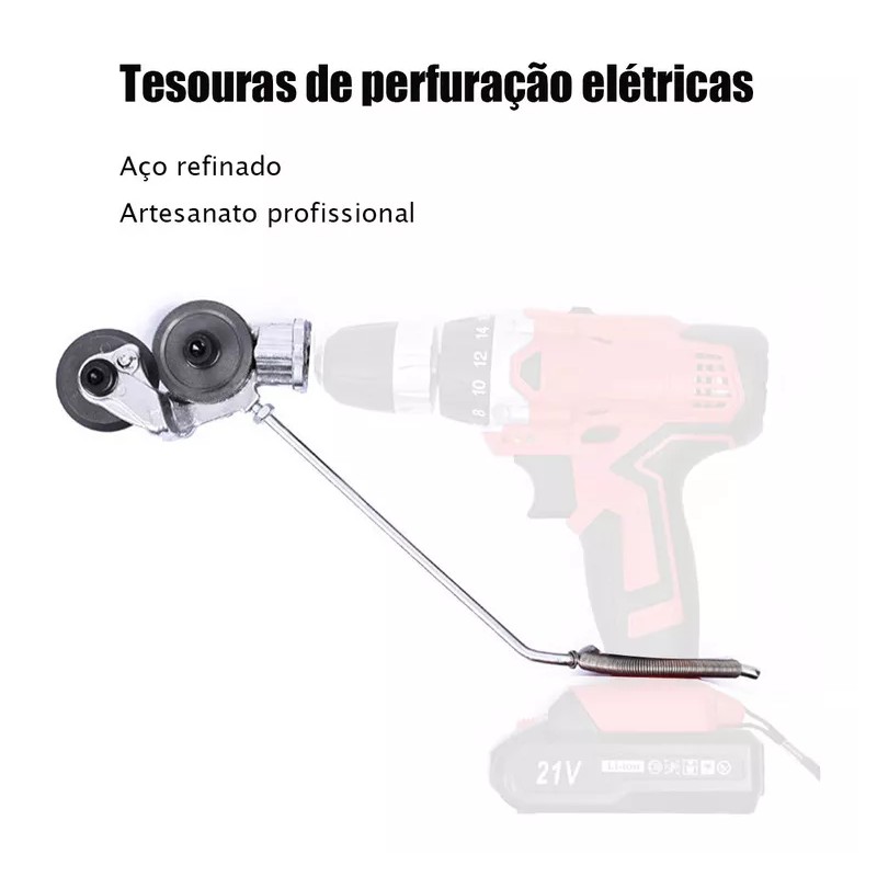Cortador De Metal, Acessório De Broca, Tesoura De Chapa Metá