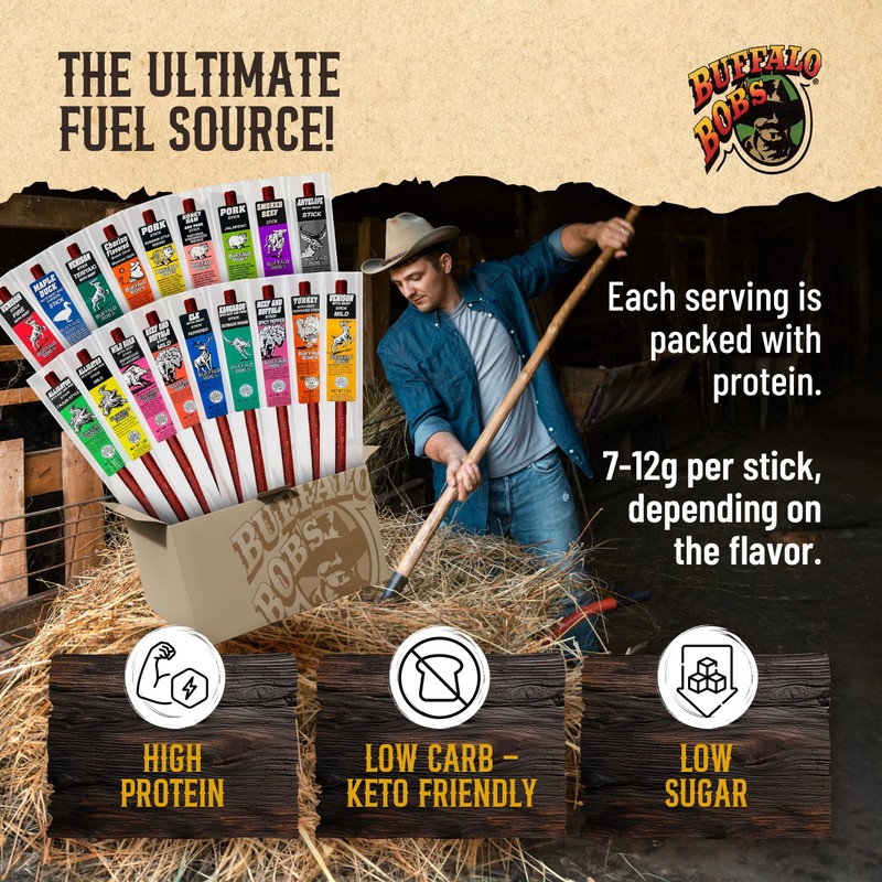 Buffalo Bob's Wild Game Meat Snack Stick - Wild Boar