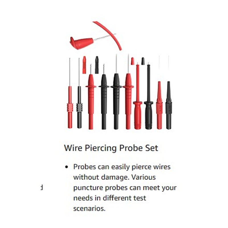 25Pcs Multimeter Test Cable Kit Probe Line Wire Hook Crocodile