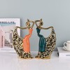 DOVDOV Abstract Ceramic Dancer Decorations, Orange and Gold Home Living