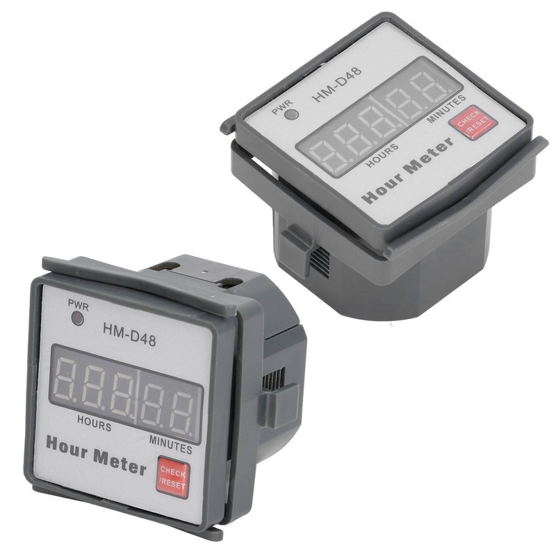 Hour Meter Digital Display Timer ABS Gauge 0‑999.99 Hours Timing