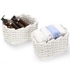 Cozary Set da 2 Cestini Portaoggetti in Cotone Intrecciato, Cesti