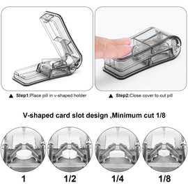 AVIDACE AVIDACE 2PCS Pill Cutter, Professional Pill Splitter for Cutting Small Pills or Large Pills in Half