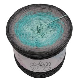 Colour Gradient Yarn Hummingbird 4 or 3 Thread Bobbel Wool Crochet Knitting (Hummingbird - Anthracite Outer, 4 Ply, 300 g/1140 m)