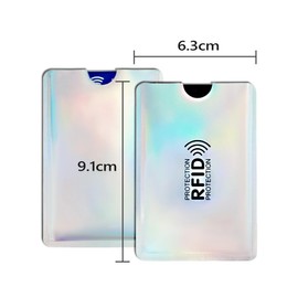 June tech Colorful RFID Card Holder, 9 Pcs RFID Blocking Sleeves Credit Card Sleeves Set RFID Identity Card Protector for Women Men