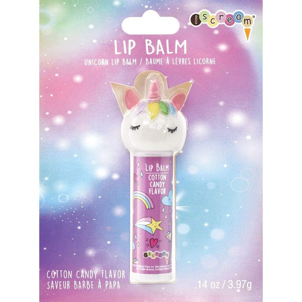 iscream Sleeping Unicorn Shaped Cotton Candy Scented Lip Balm